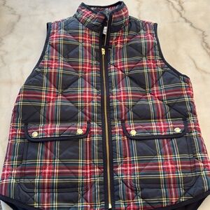 J. Crew Plaid Quilted Vest